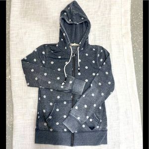 Roxy polka dot burnout hoodie size Large